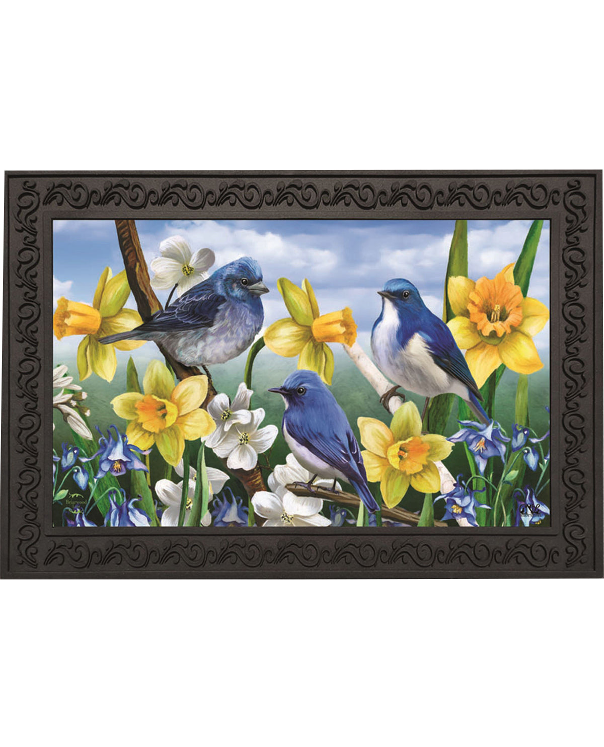 Bluebirds & Daffodils Doormat