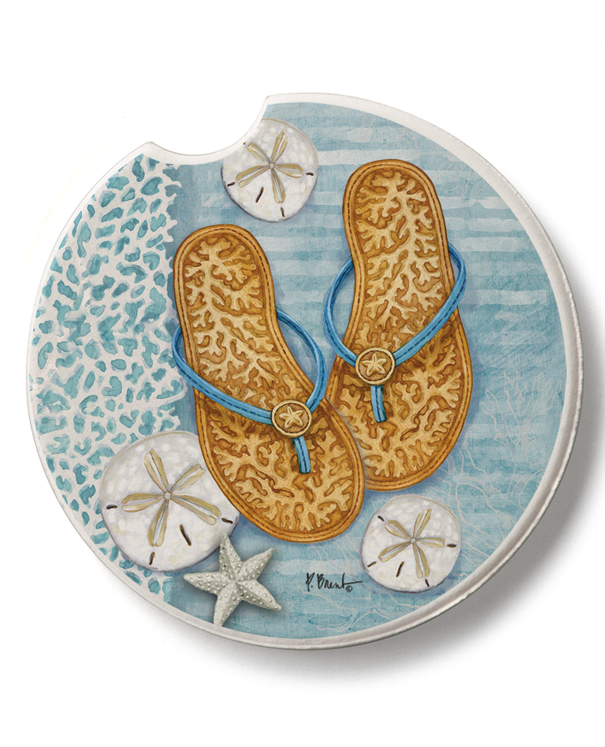 Key Largo Sandals Car Coaster