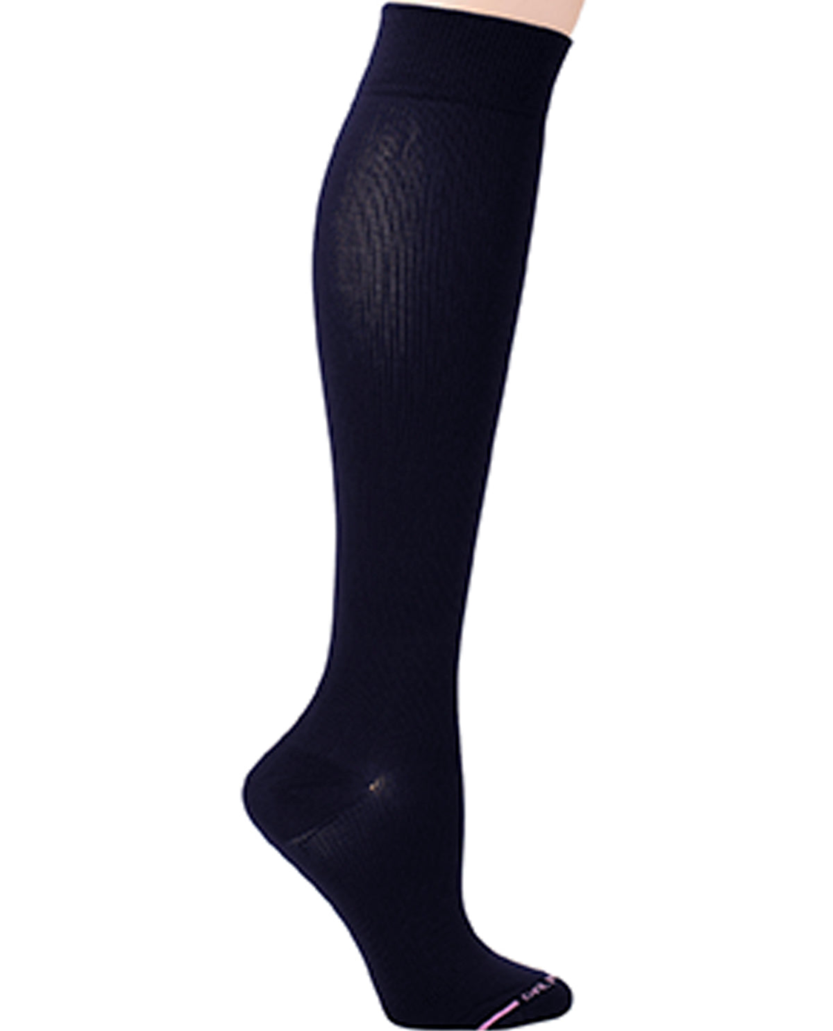 Dr. Motion Compression Solid Navy Knee High Socks