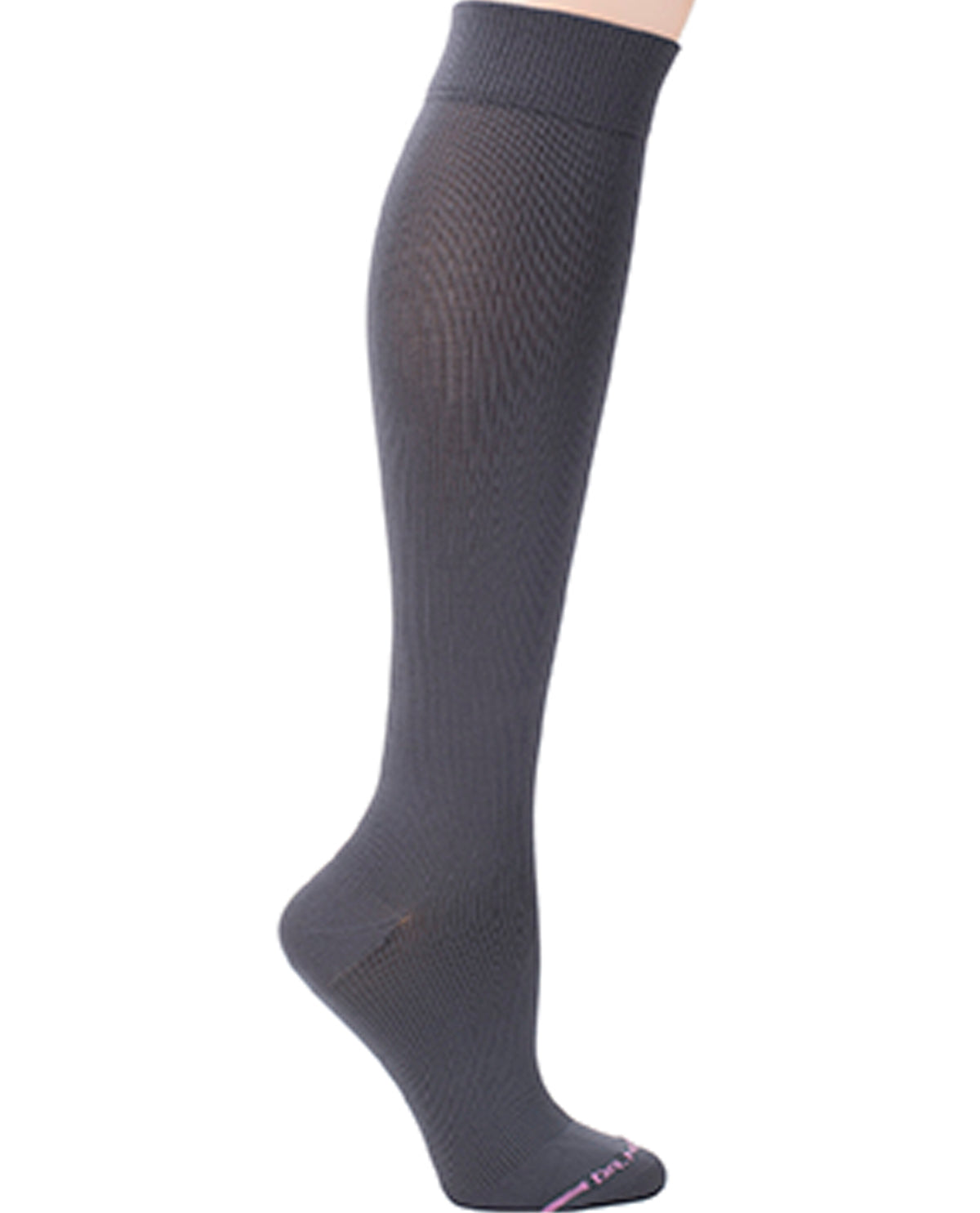 Dr. Motion Compression Solid Grey Knee High Socks