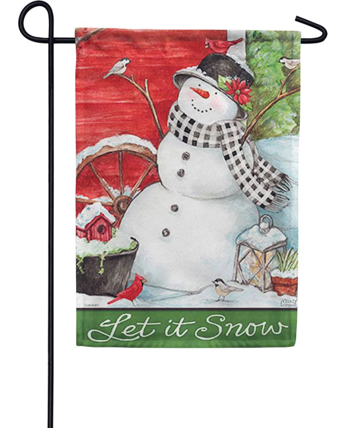 Snowman Friends Garden Flag