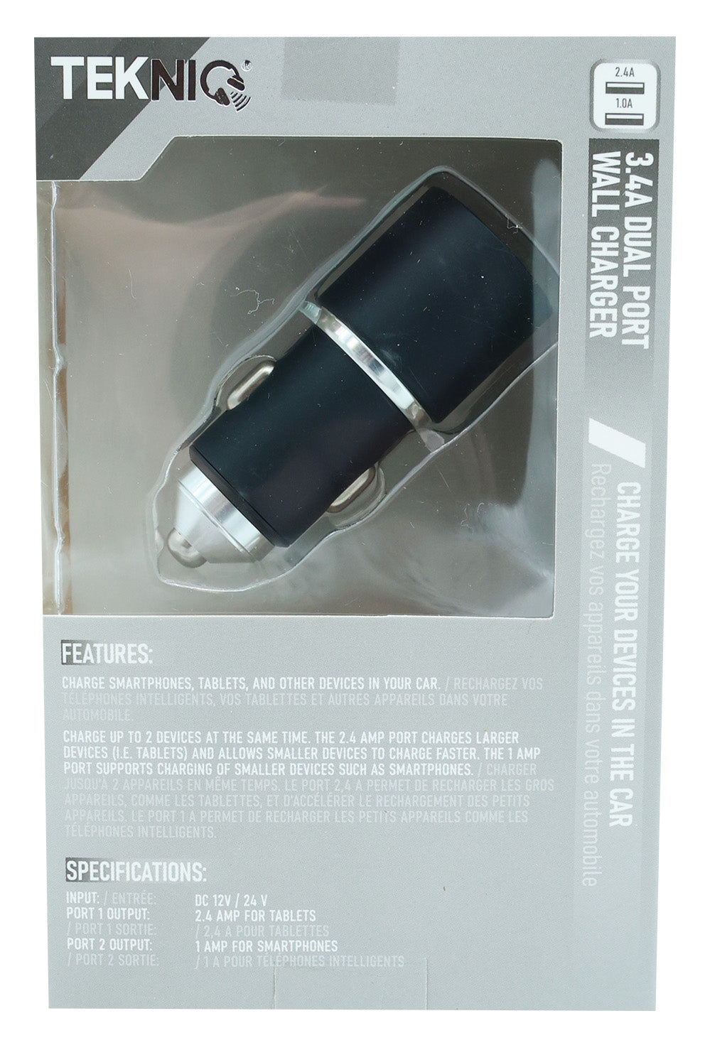 3.4 Dual Port Metal Car Charger