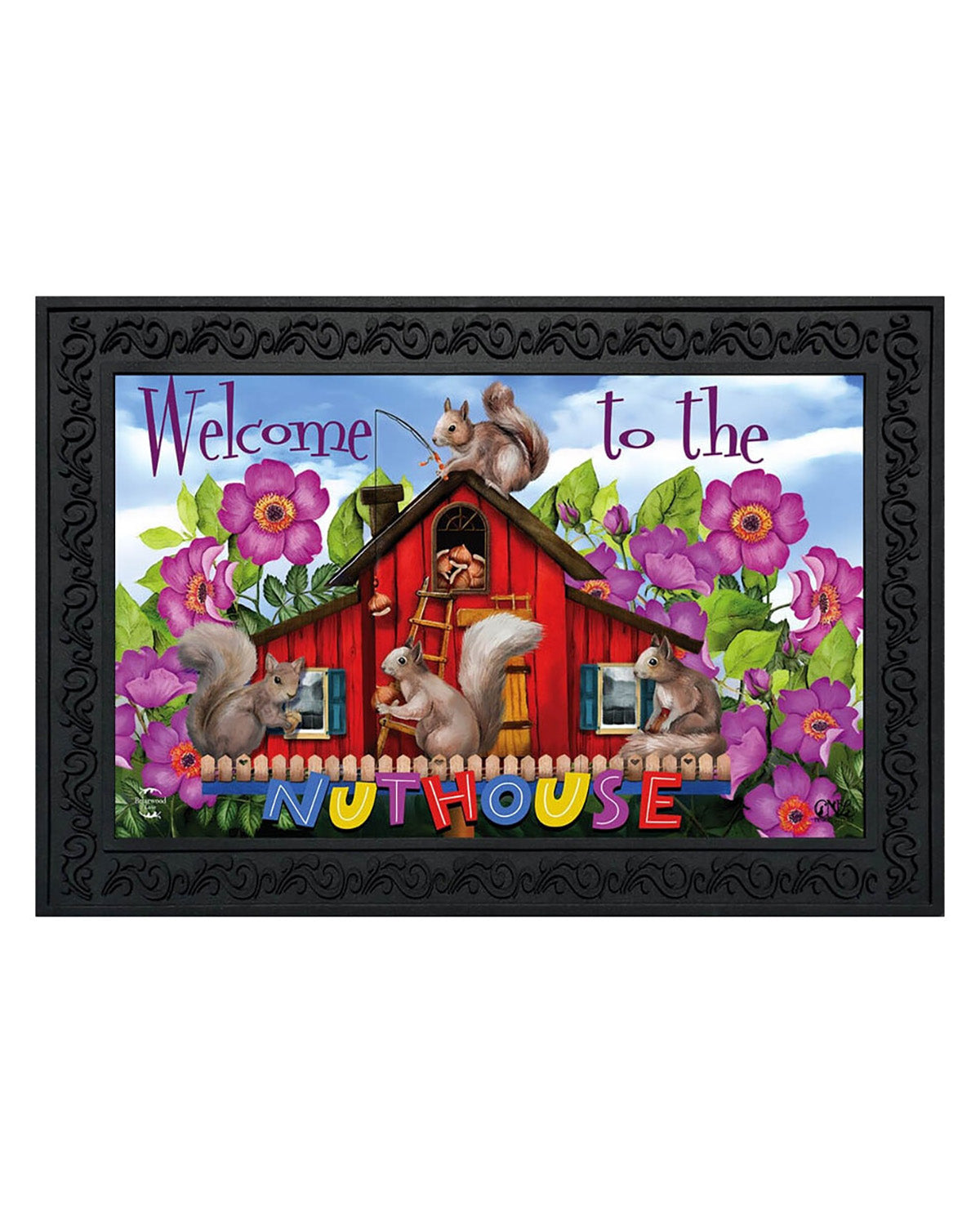 Briarwood Lane Spring Nuthouse Squirrels Doormat