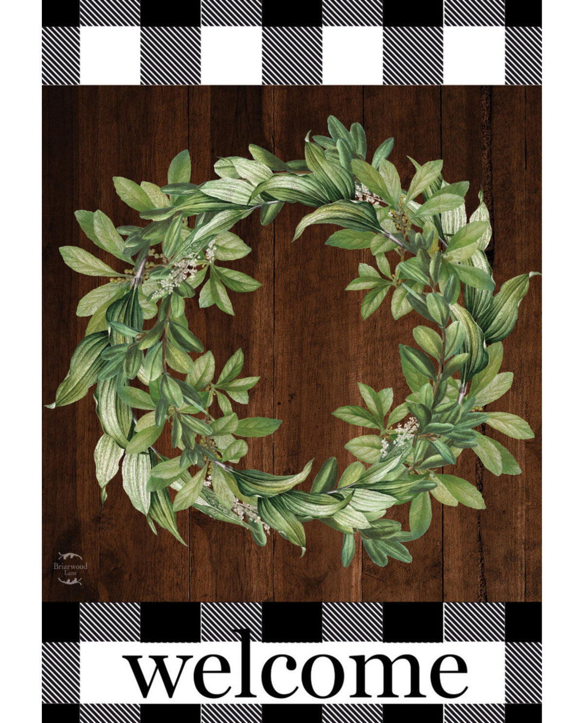 Farmhouse Wreath Garden Flag