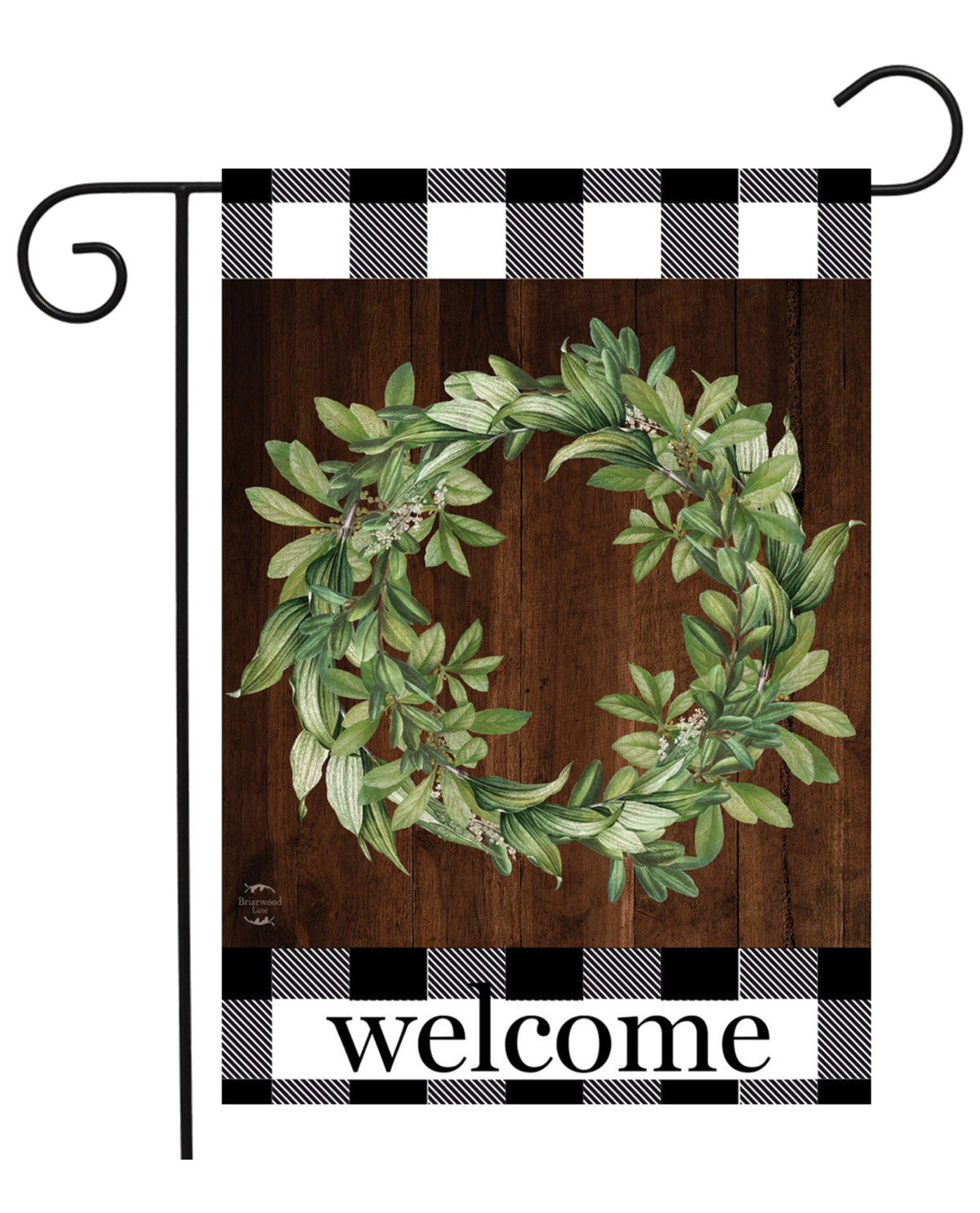 Farmhouse Wreath Garden Flag