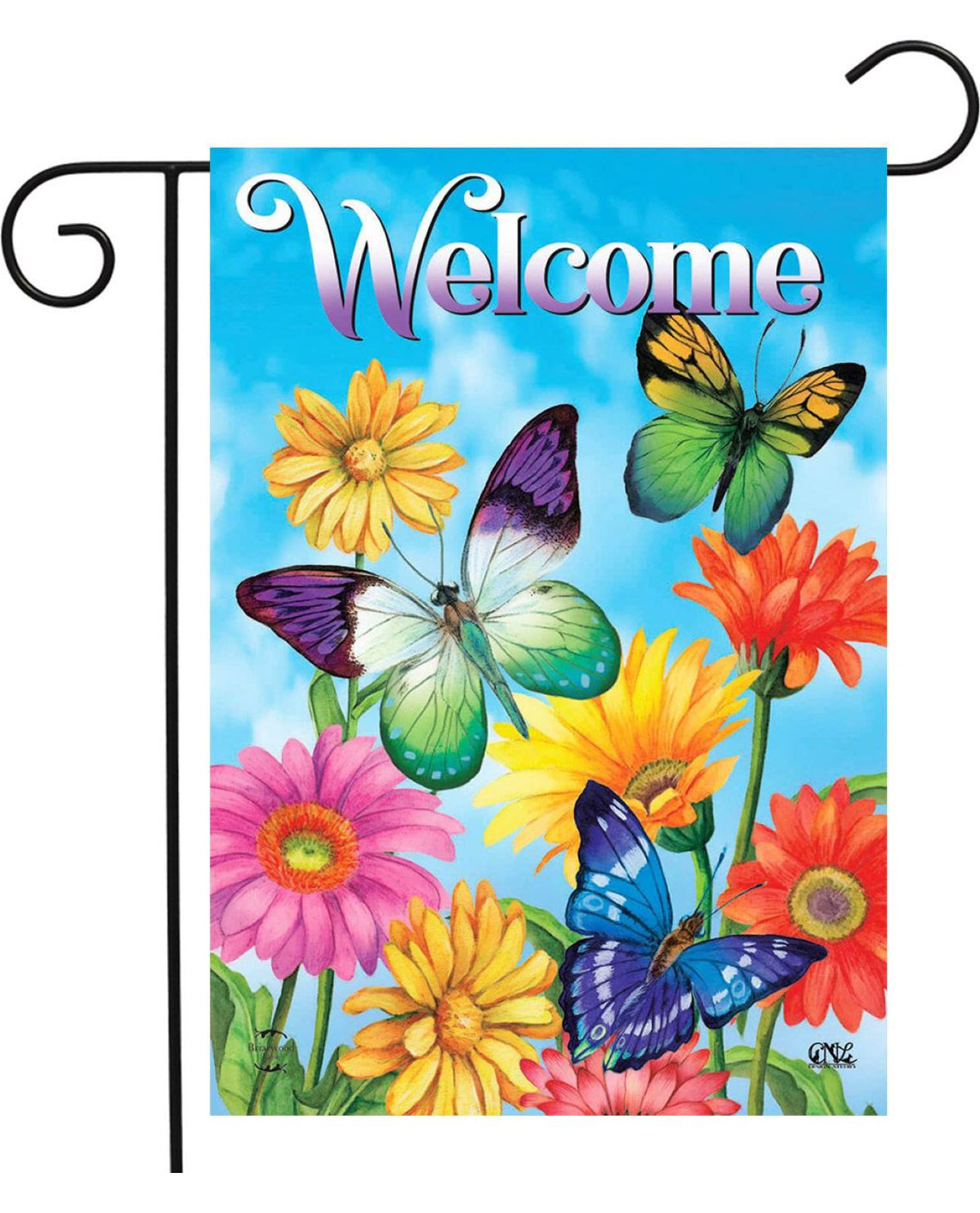 Butterflies Spring Garden Flag