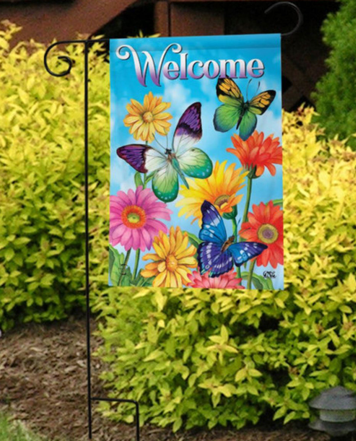 Butterflies Spring Garden Flag