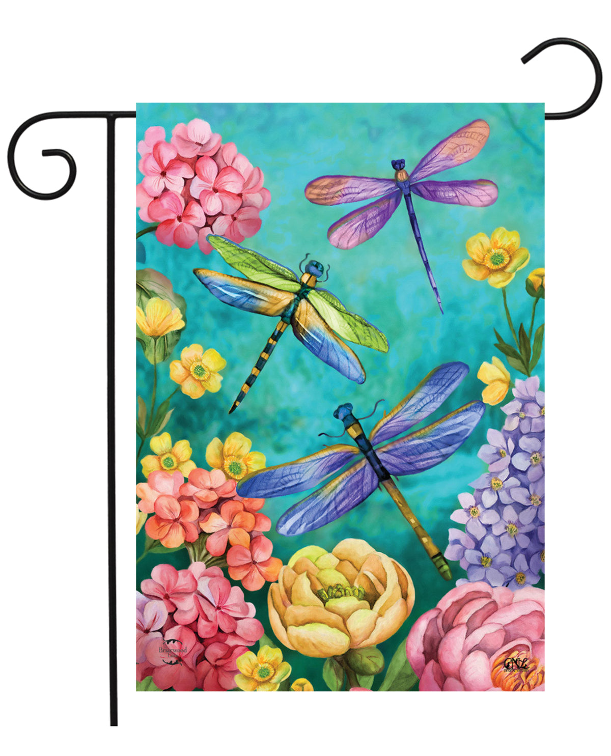 Dragonfly Garden Flag