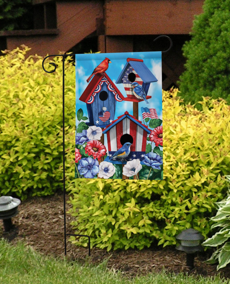 American Birdhouses Garden Flag
