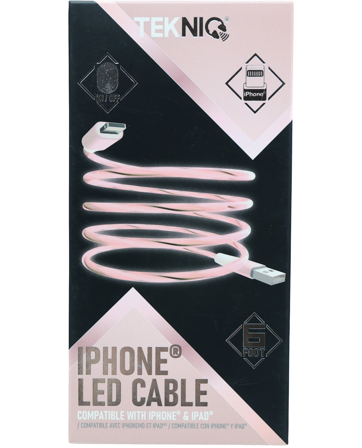 6Ft. iPhone LED Flowing Colors Sync & Charge Cable