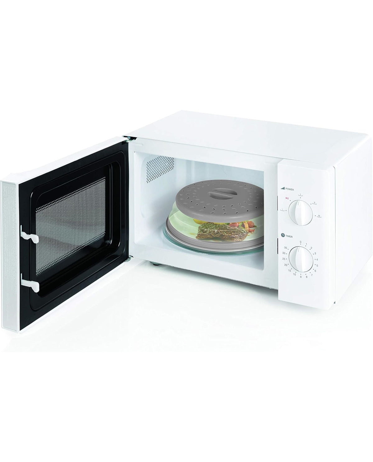 Collapsible Splatter Shield & Ventilated Microwave Cover