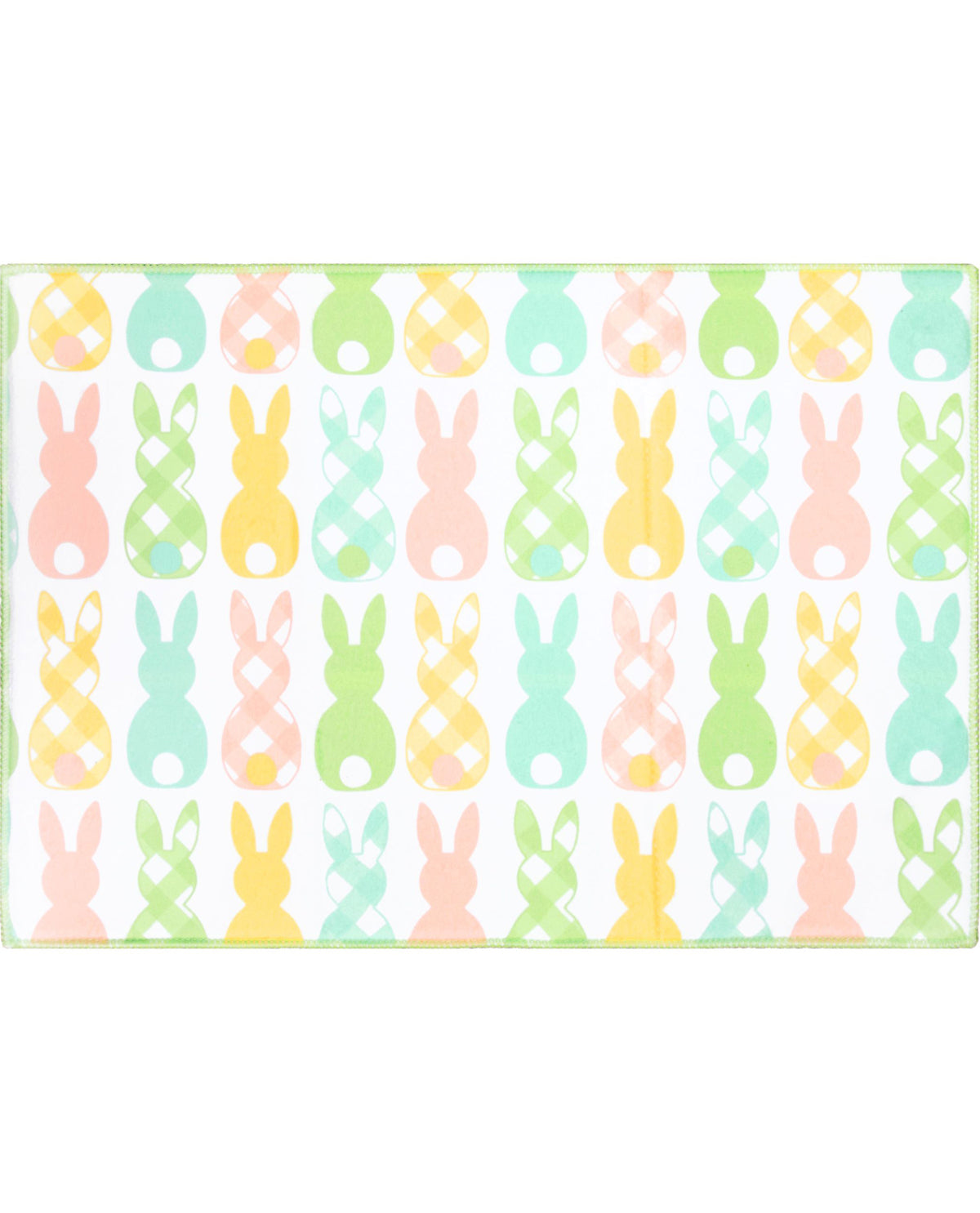 Bunny Tail Check Kitchen Drying Mat