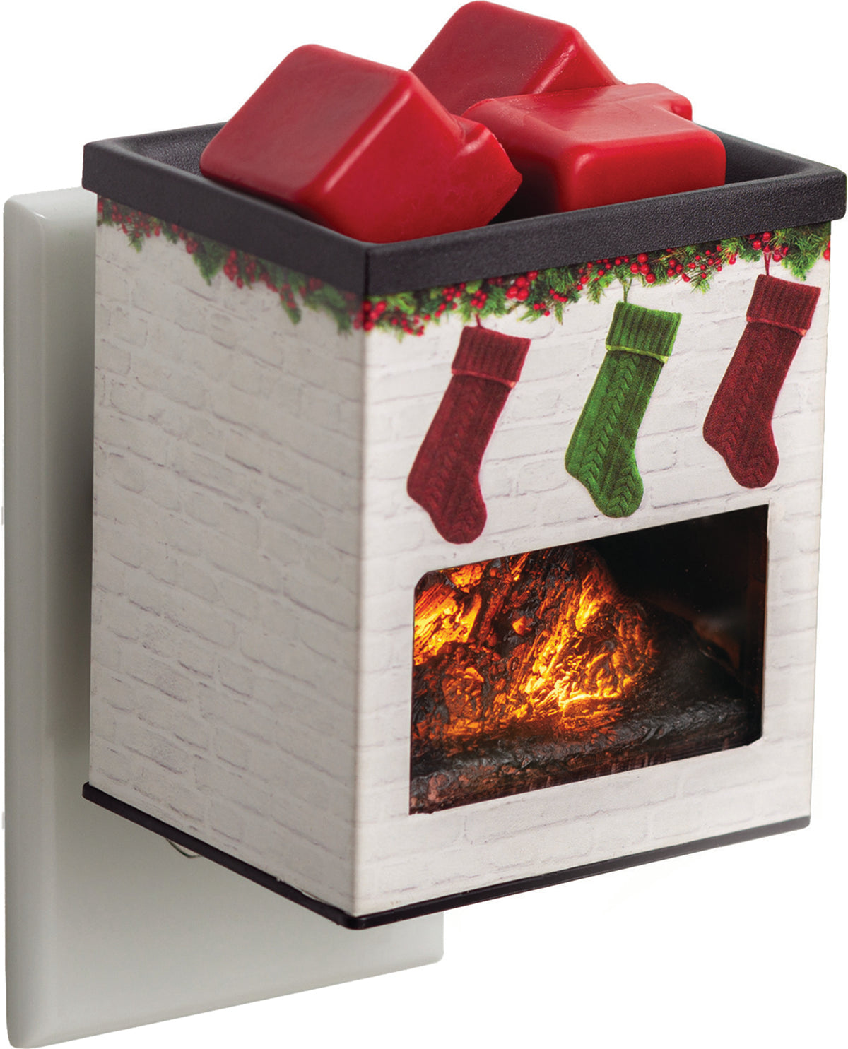 Pluggable Fragrance Warmer Holiday Fireplace