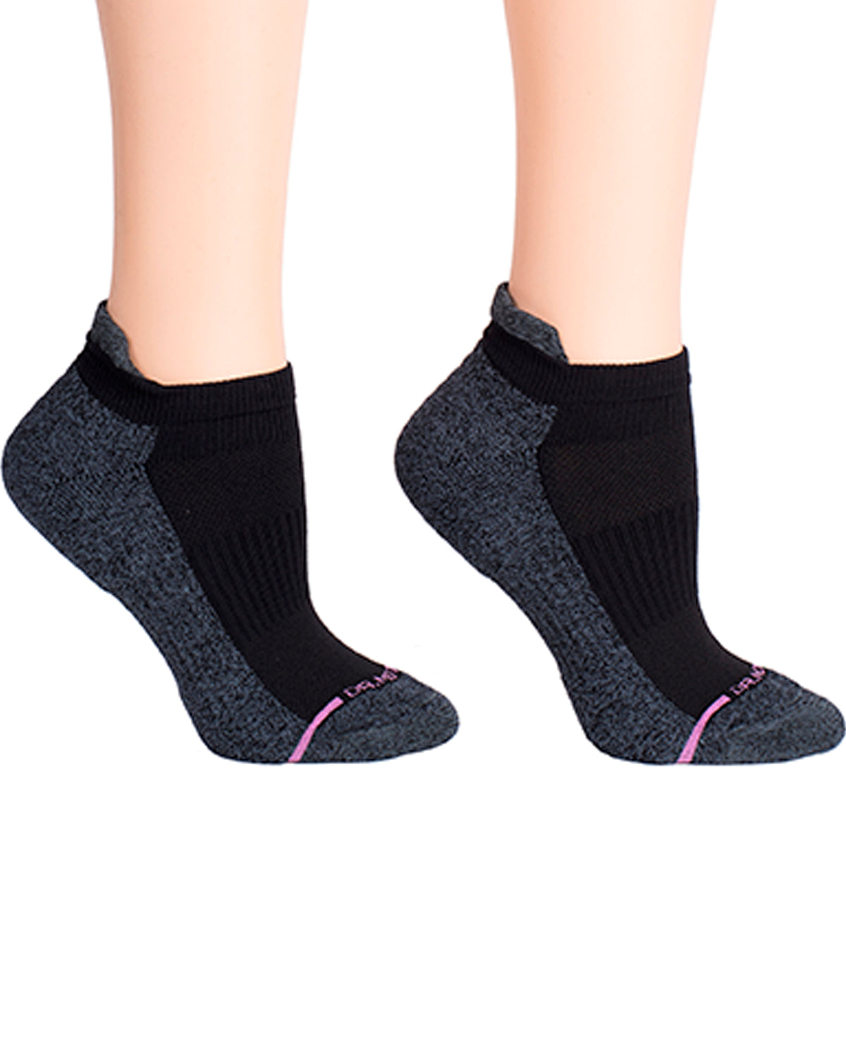 Dr. Motion 2PK Black Ankle Compression Socks