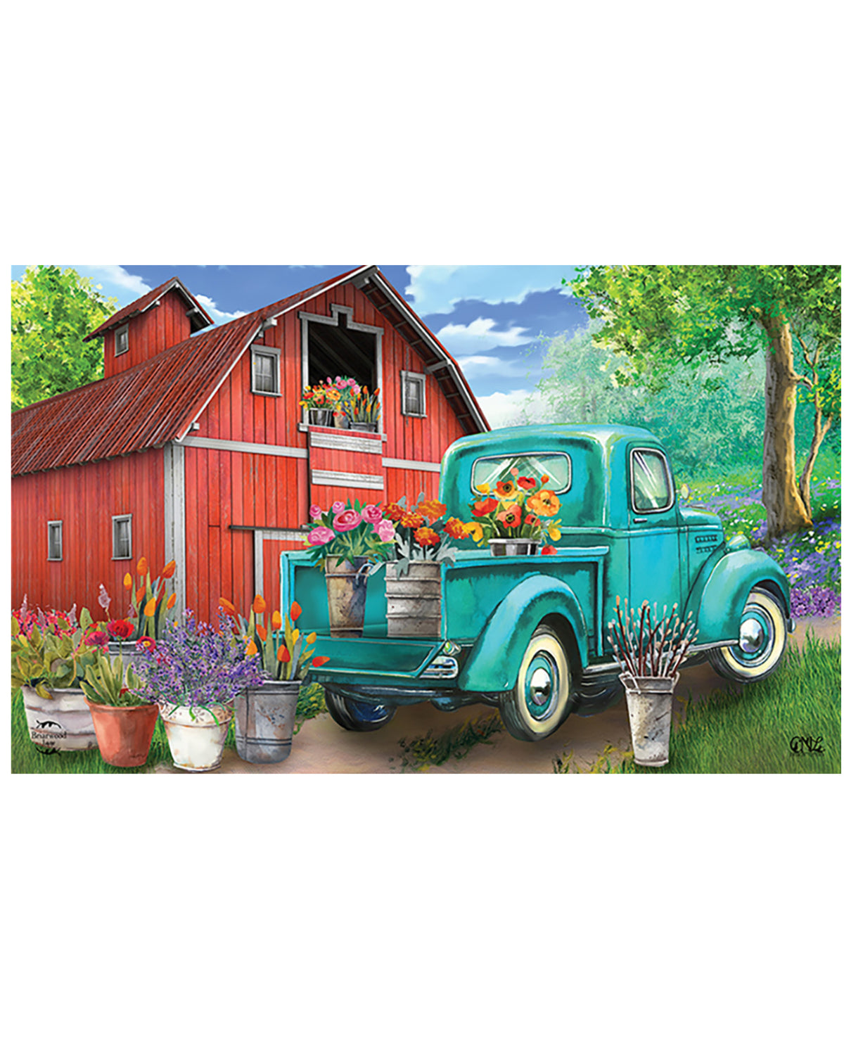 Farm In Spring Doormat