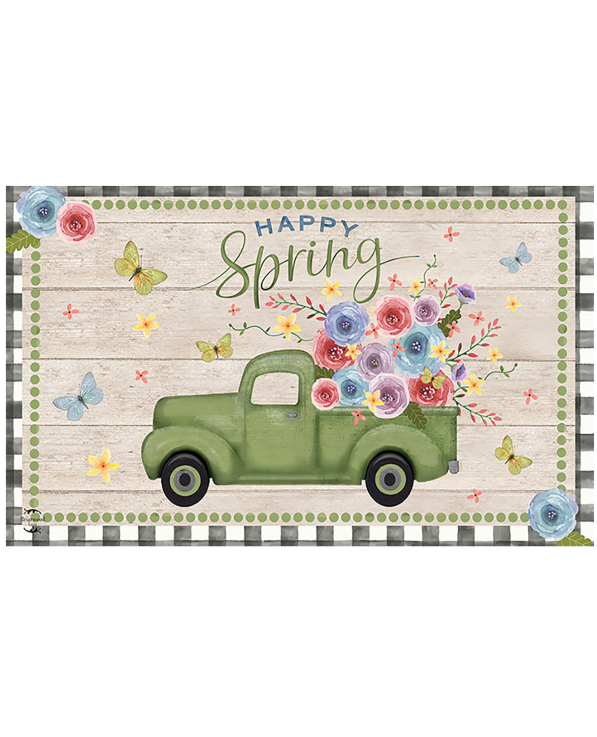 "Happy Spring" Pickup Truck Doormat