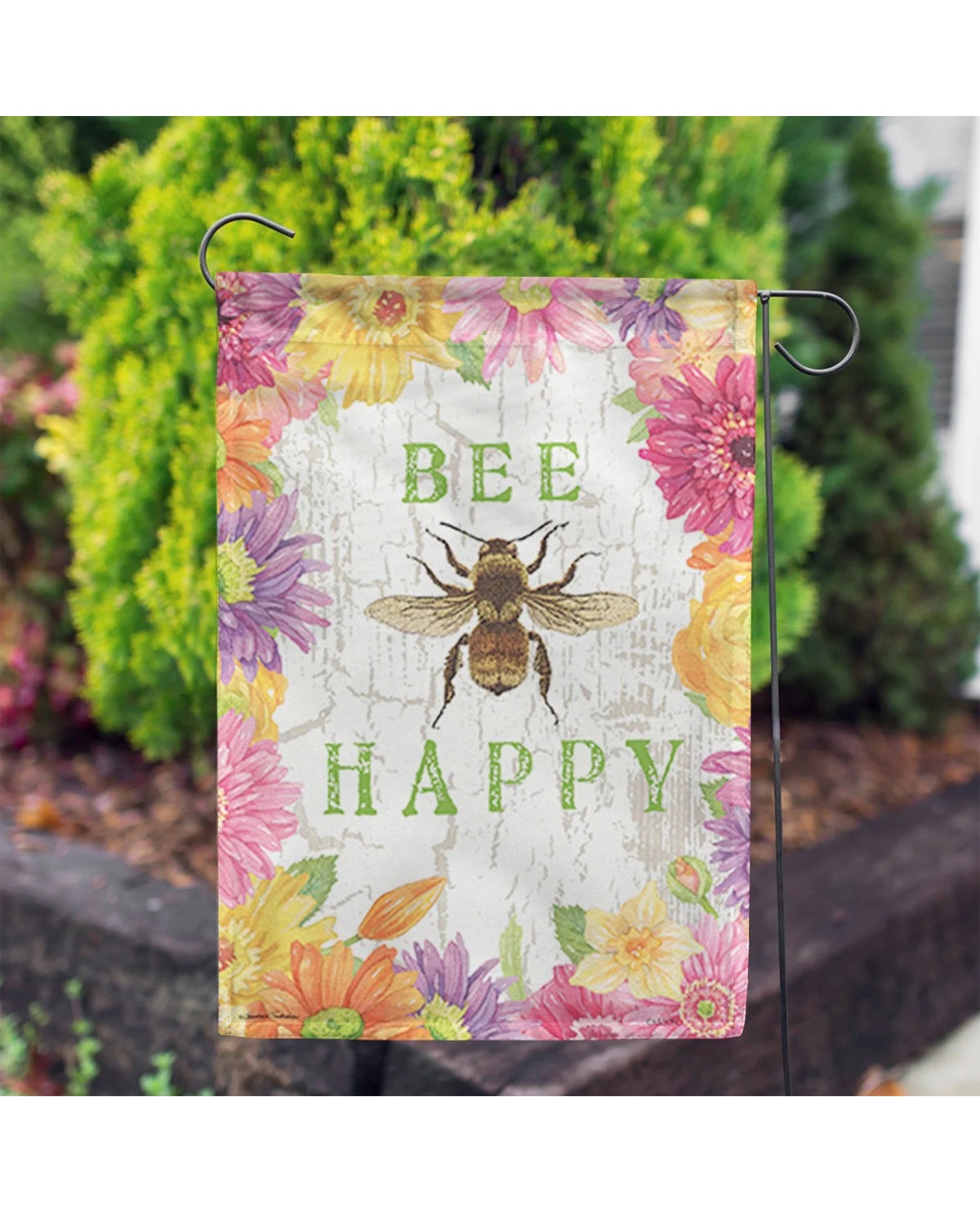 Bee Happy Garden Flag