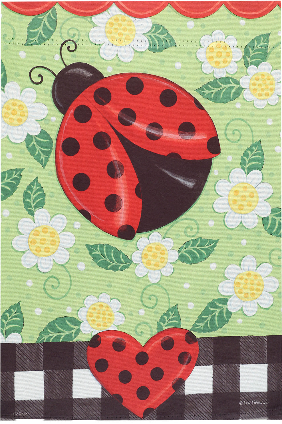 Ladybug Love Garden Flag