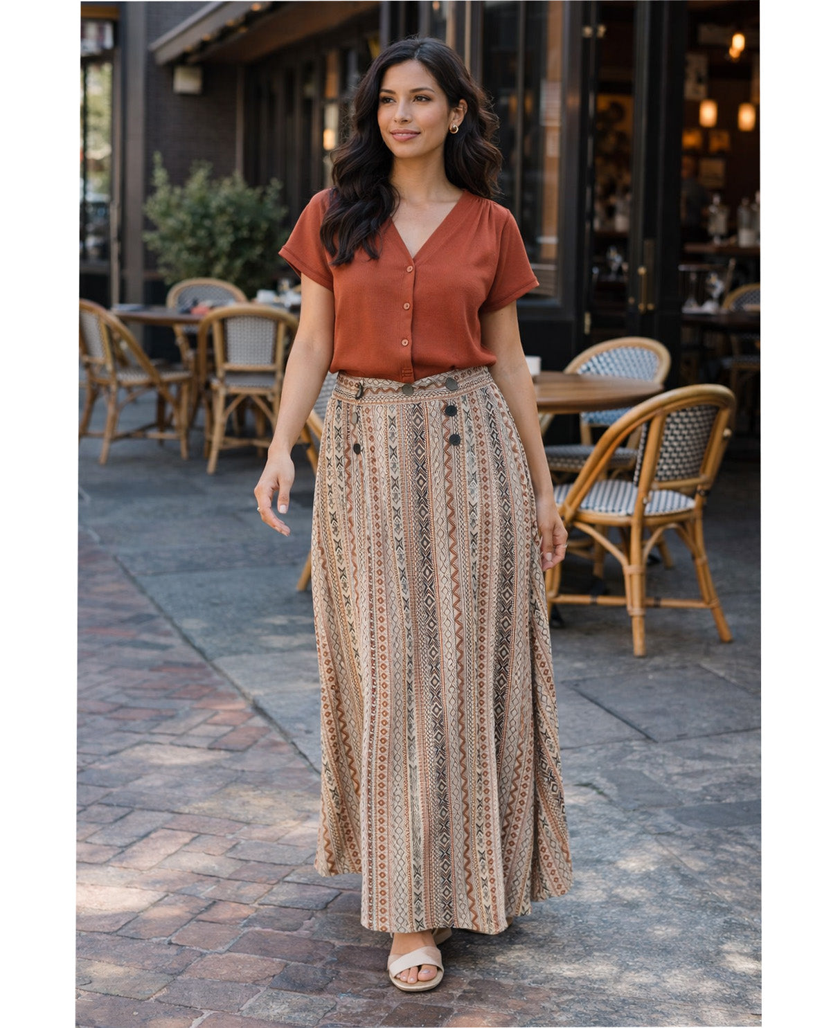 Robert Louis Print Silky Knit Skirt