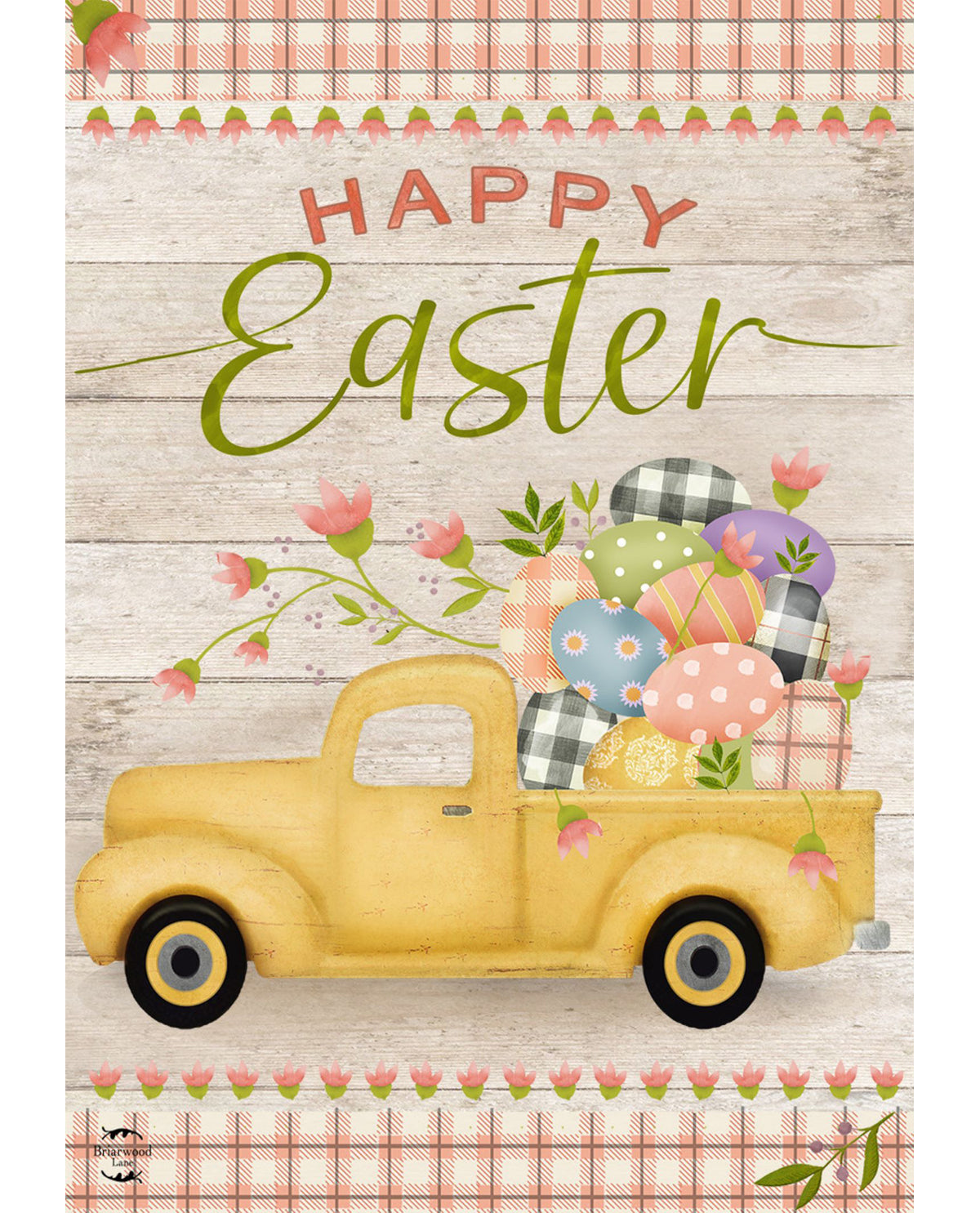 Easter Egg Pick-Up Truck Garden Flag