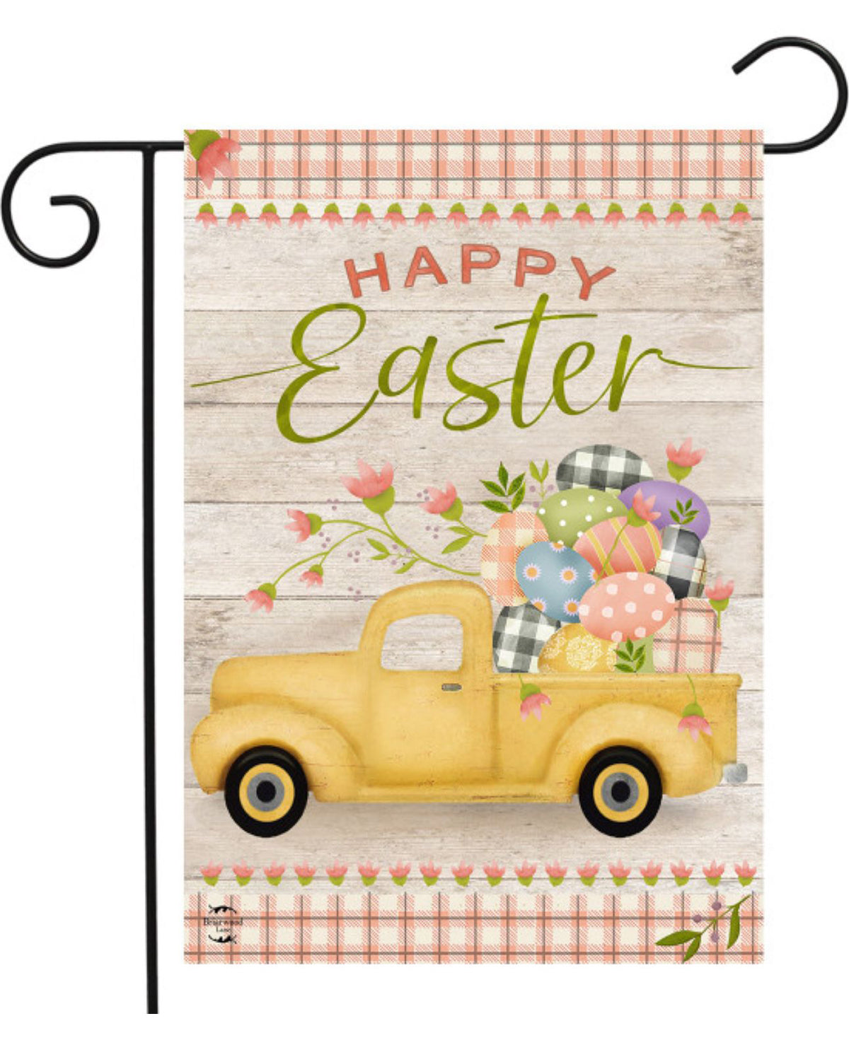 Easter Egg Pick-Up Truck Garden Flag