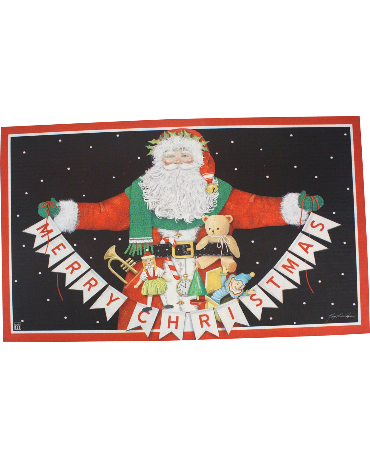 Santa Greetings Doormat