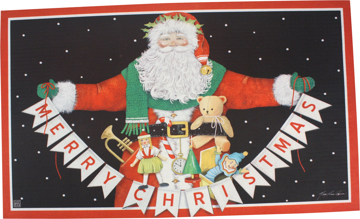 Santa Greetings Doormat