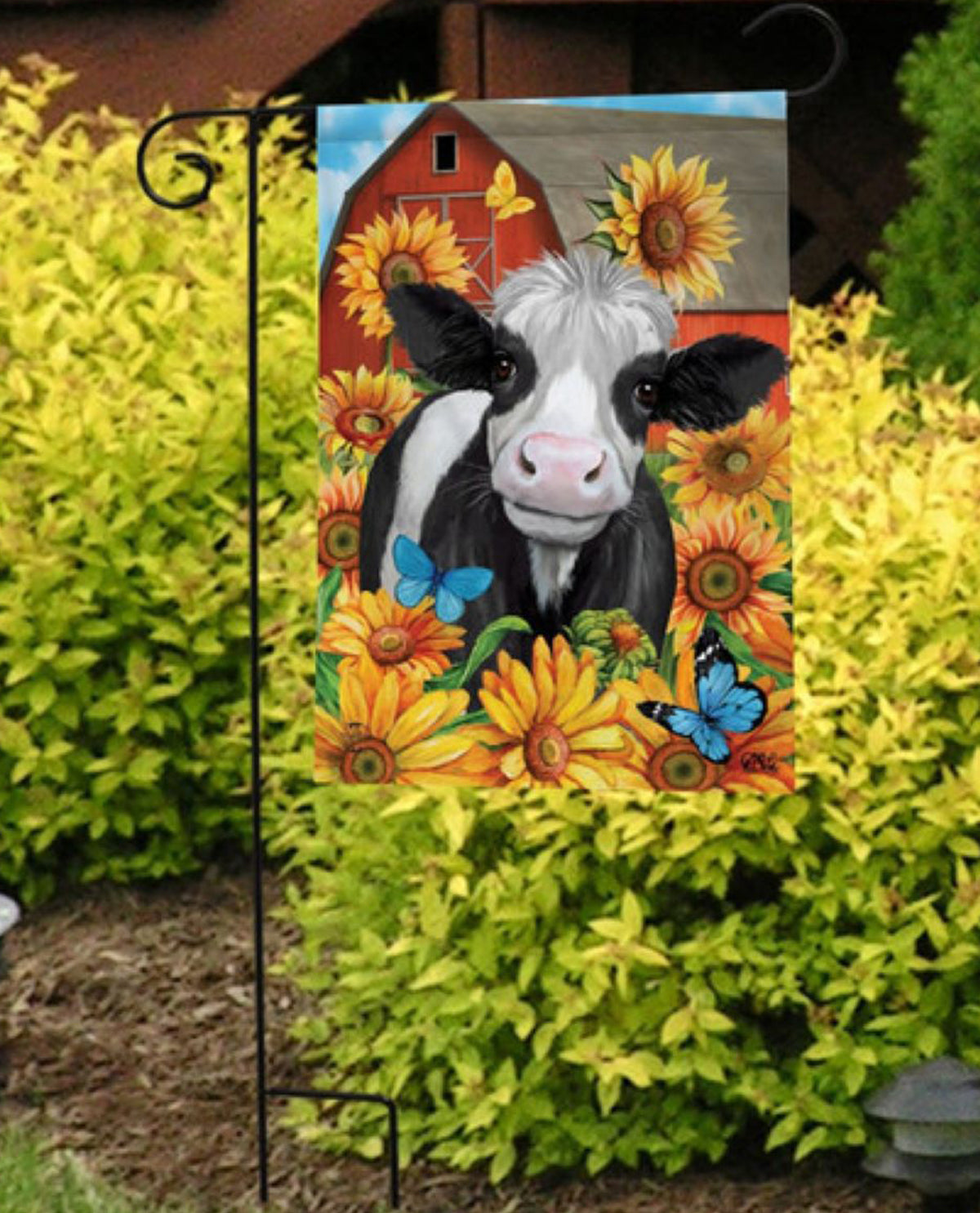 Happy Cow Garden Flag