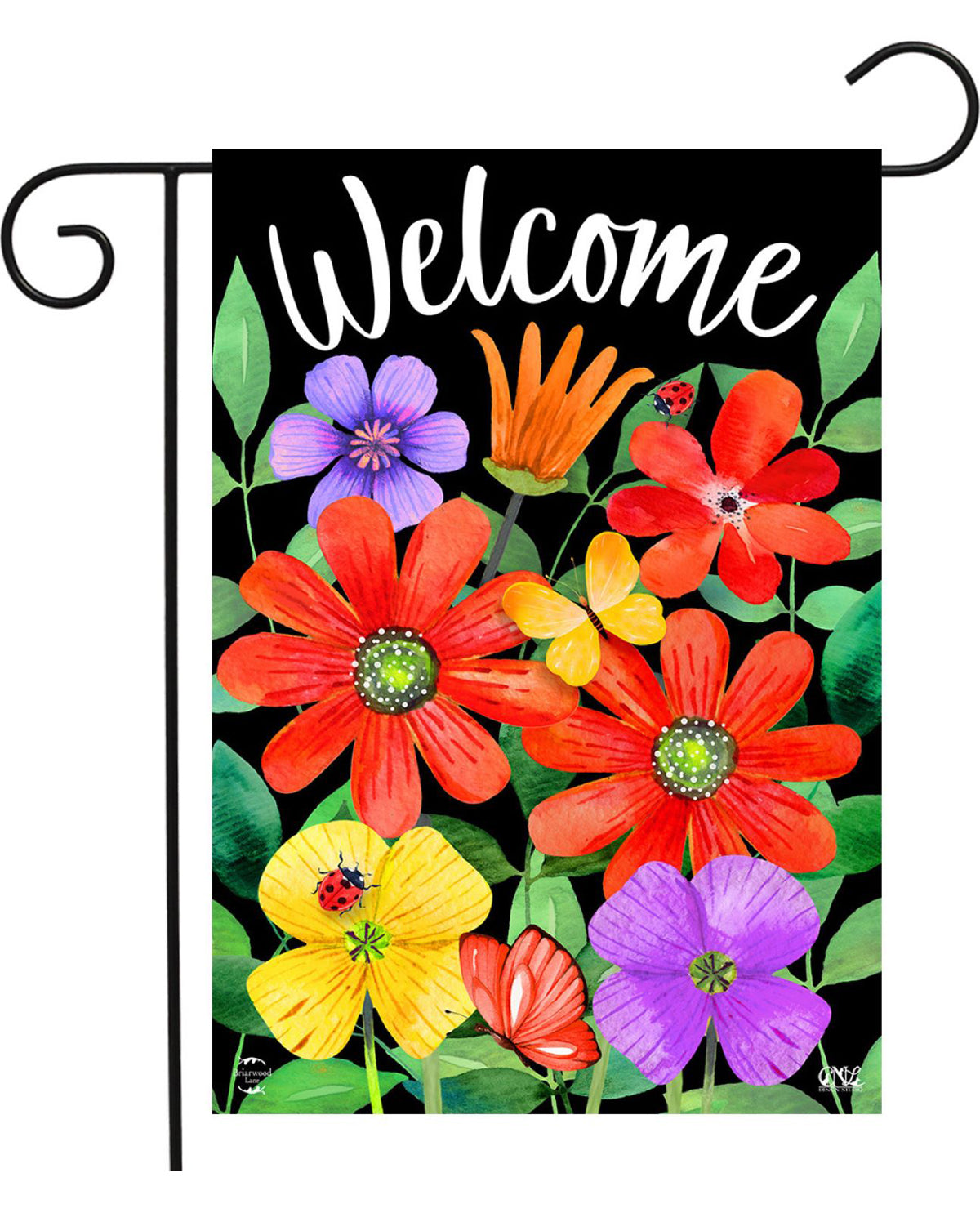 Whimsy Flowers Spring Garden Flag