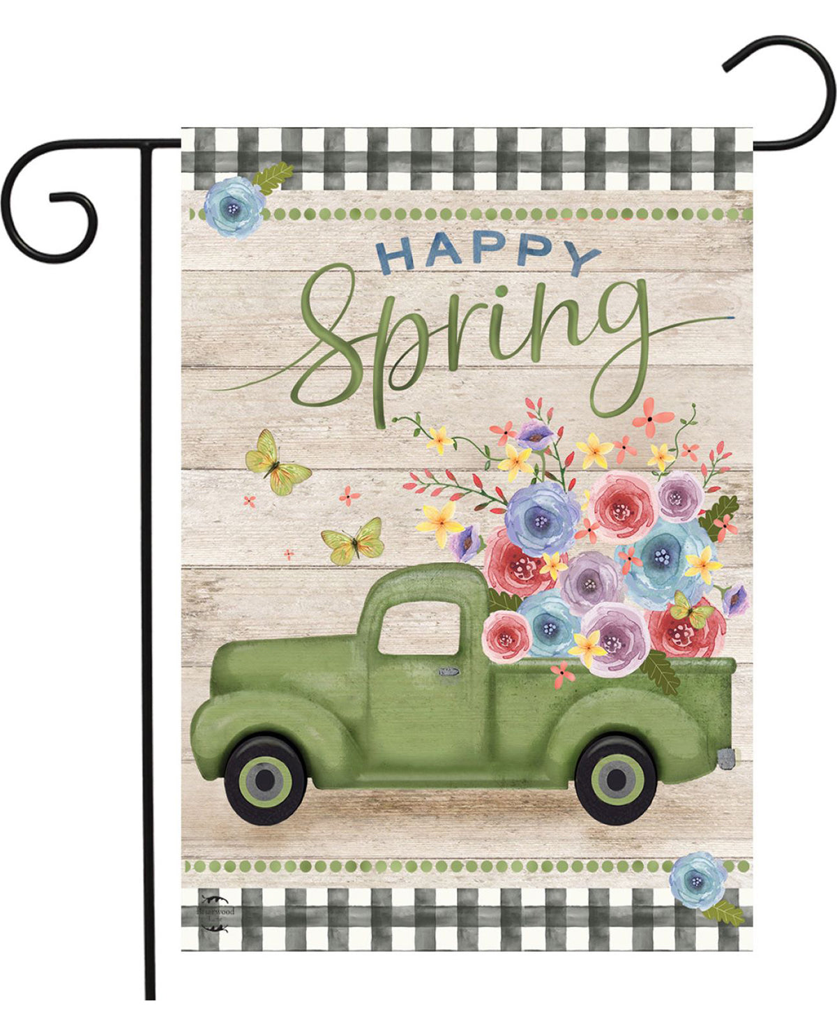 Happy Spring Pickup Truck Garden Flag