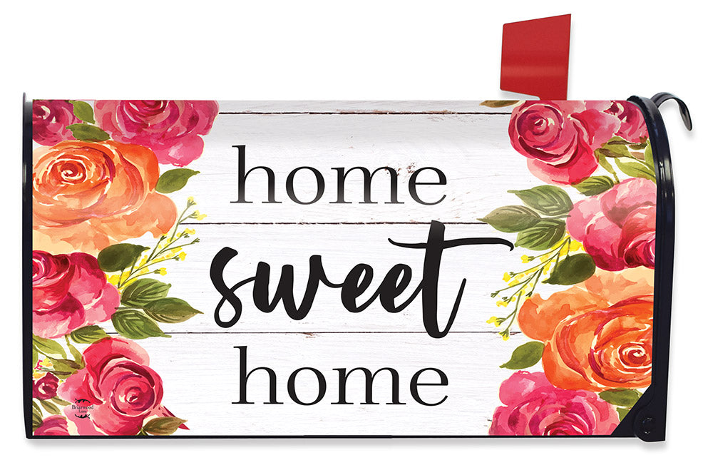 Farmhouse Home Sweet Home Floral Mailbox Cover