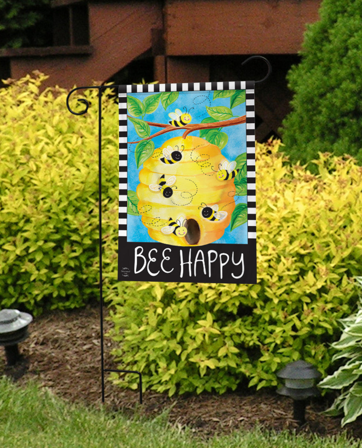 Bee Happy Bees Garden Flag