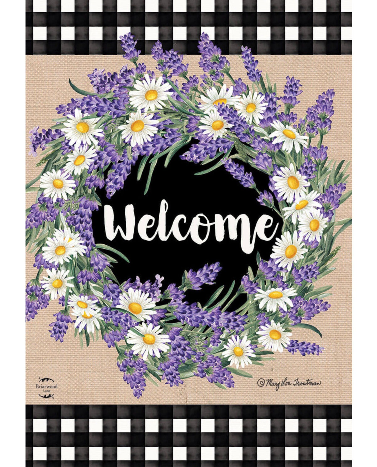 Lavender & Daisies Spring Garden Flag