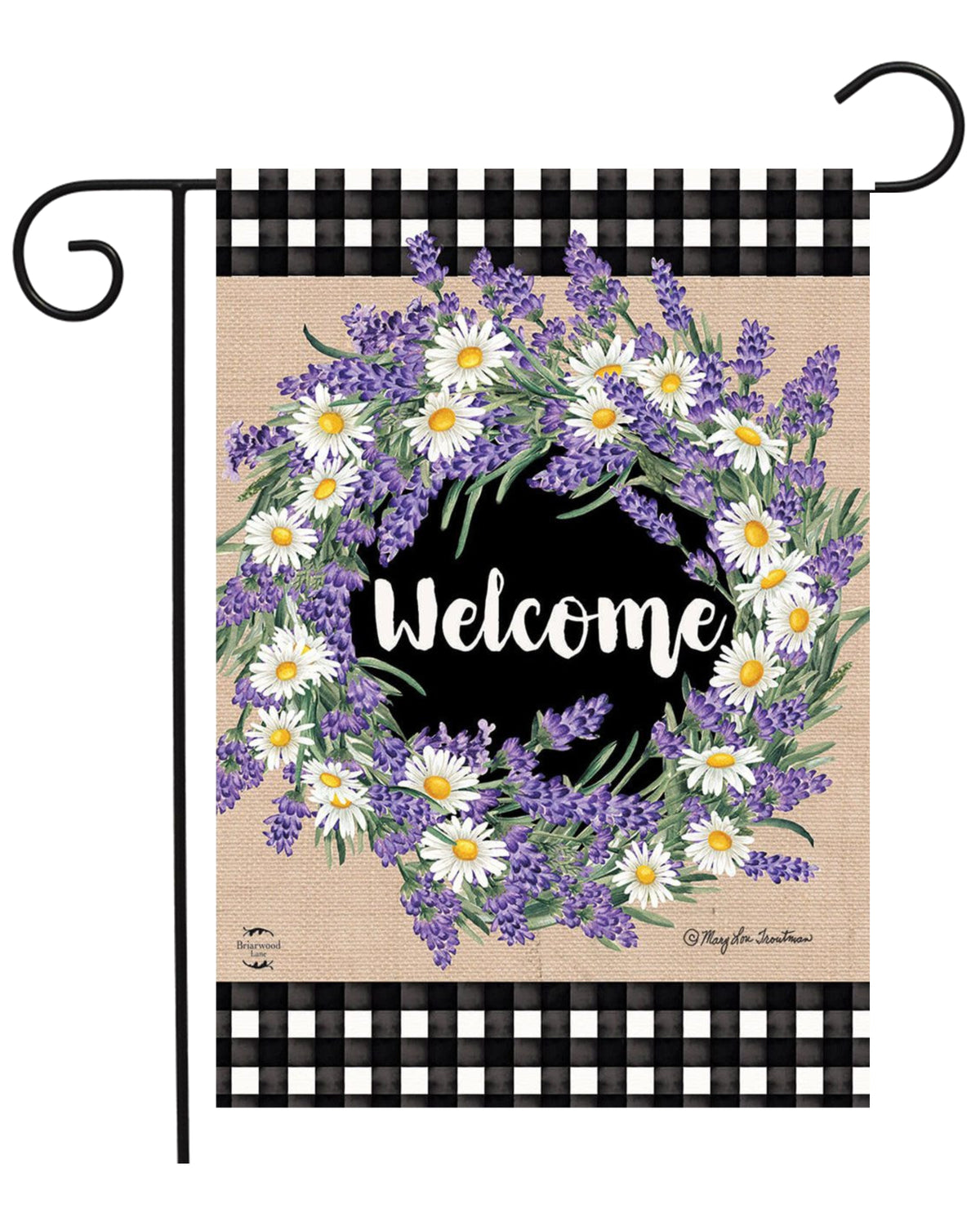 Lavender & Daisies Spring Garden Flag