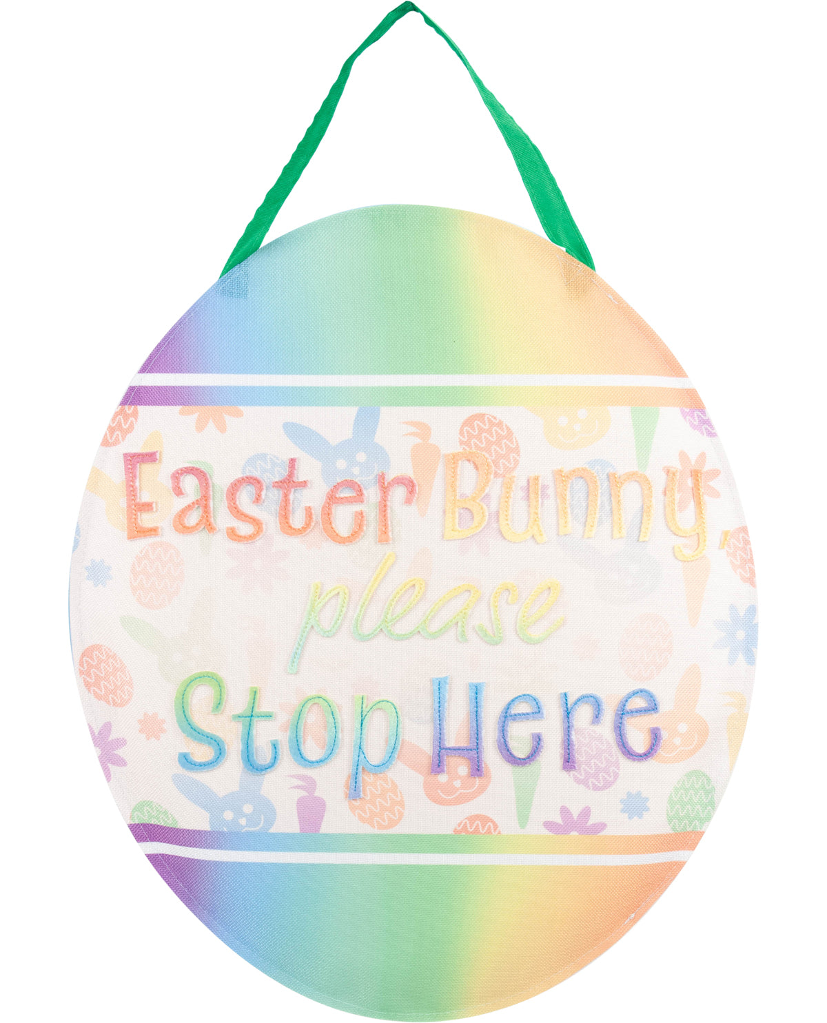 Easter Bunny, Please Stop Door Decor