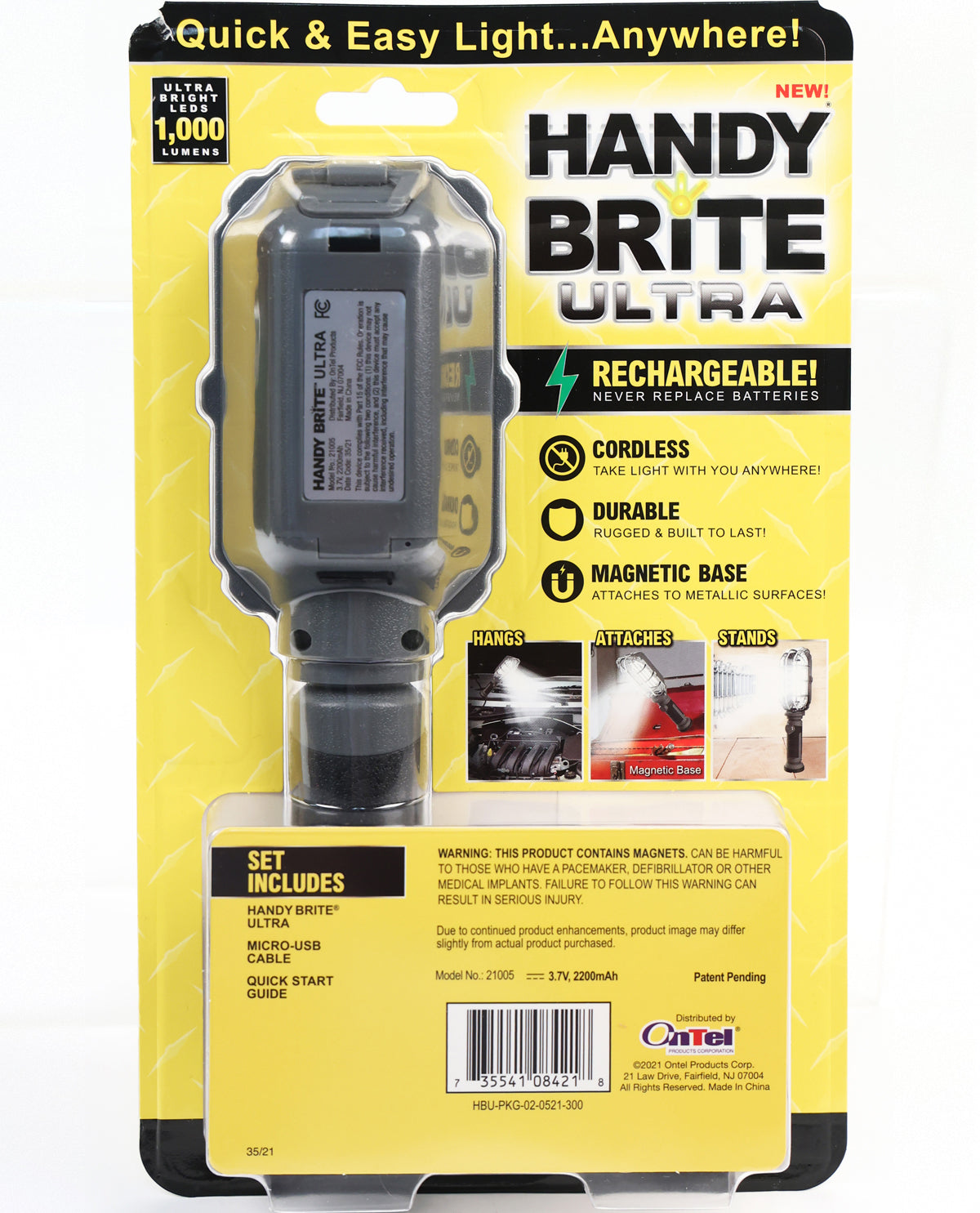 Handy Brite Ultra Bight Rechargeable Flashlight