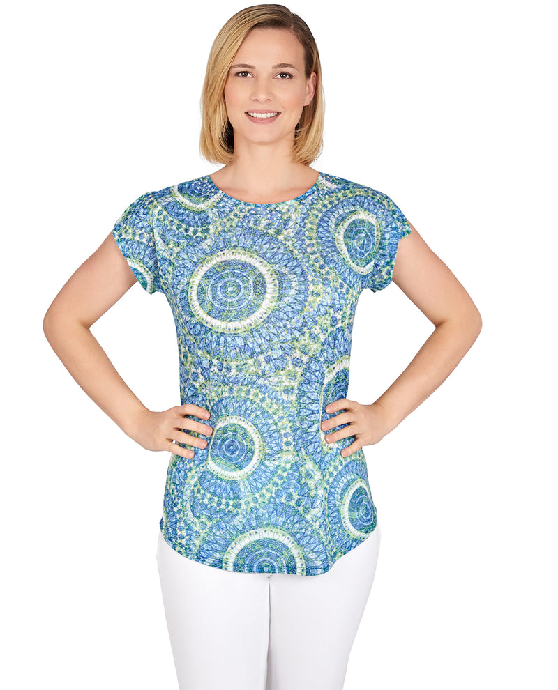 Ruby Road Missy Must Haves II Cap Sleeve Burnout Top