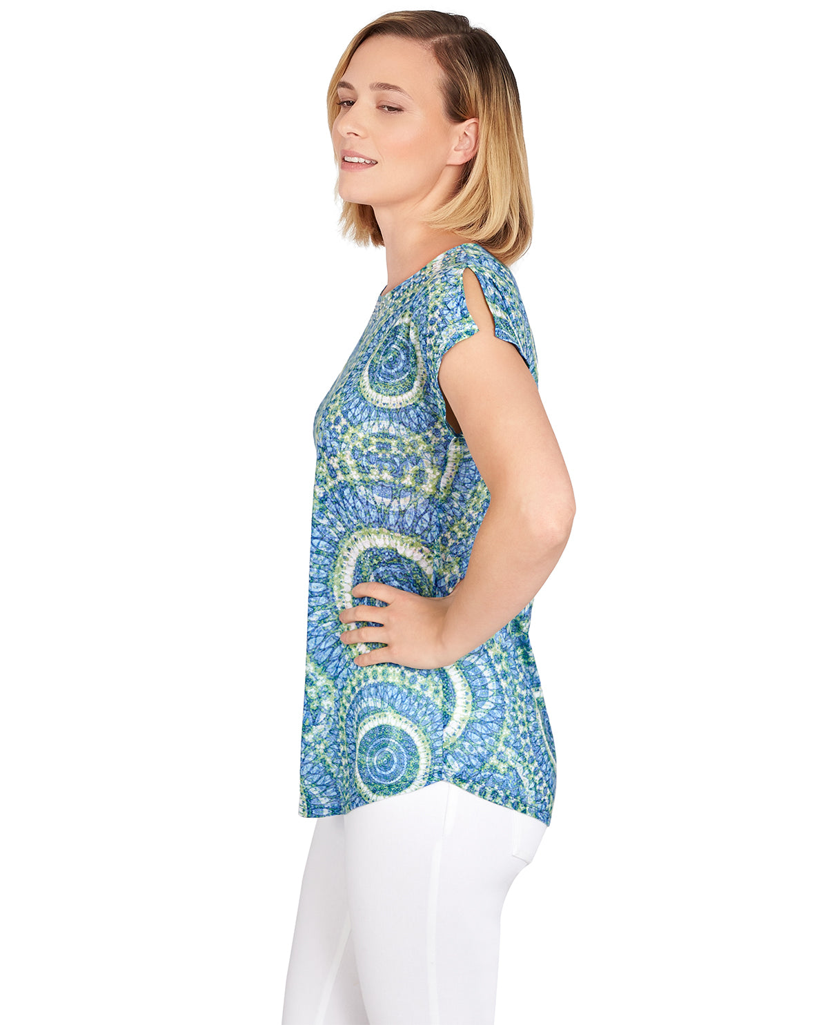 Ruby Road Missy Must Haves II Cap Sleeve Burnout Top