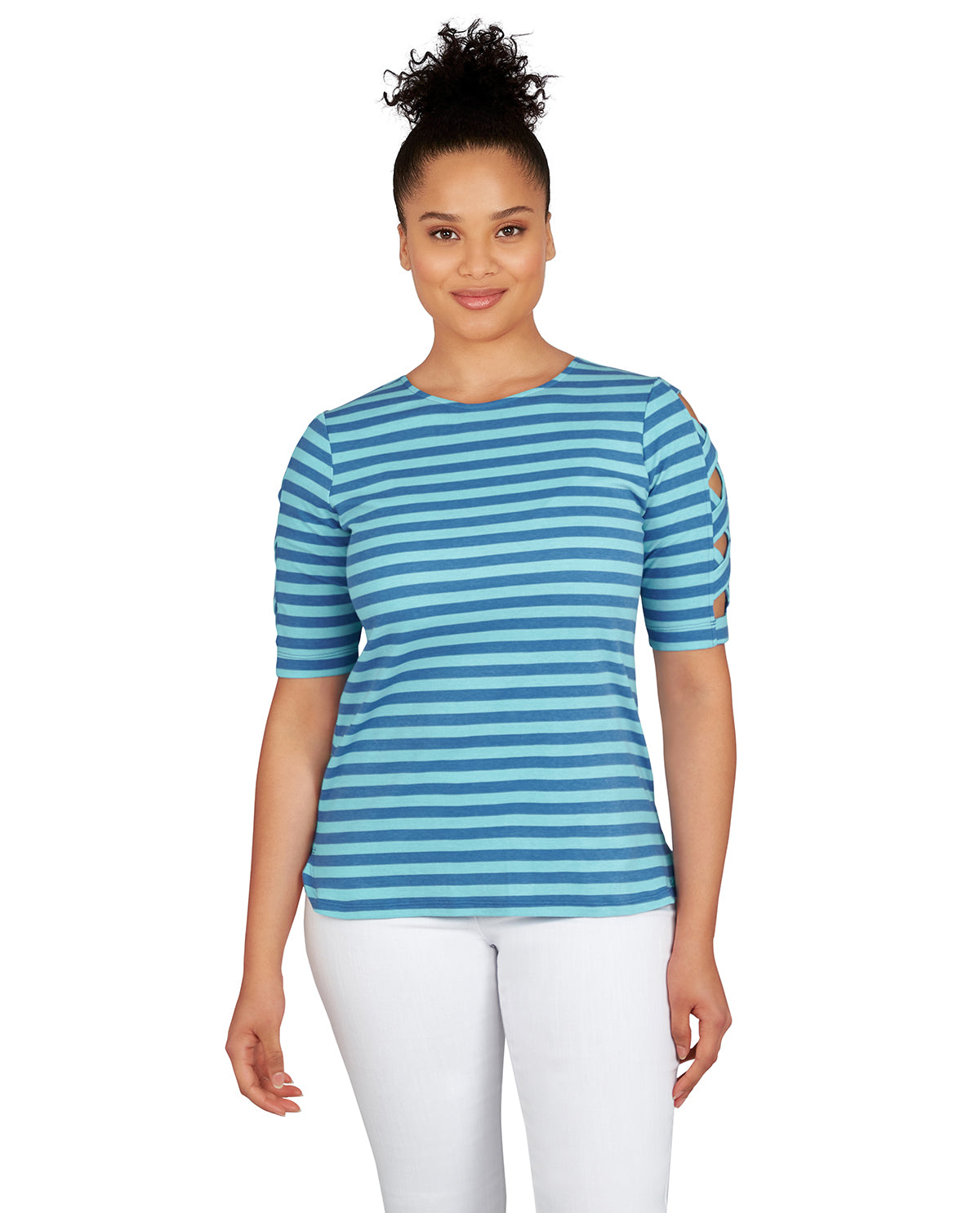 Ruby Road Missy Must Haves II Stripe Print Top
