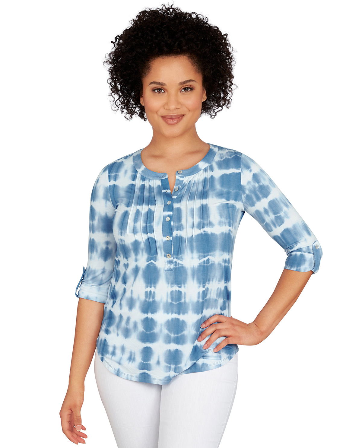Ruby Road Missy Paradise Palm Tie Dye Knit Top