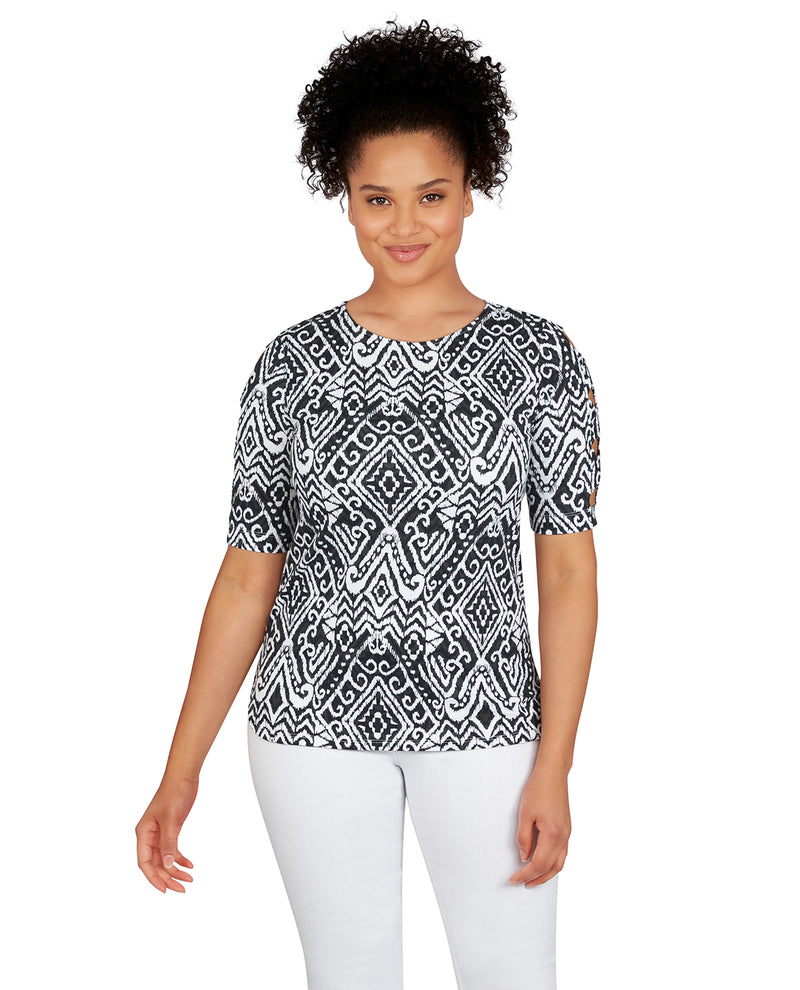 Ruby Road Missy Must Haves II Ikat Print Top