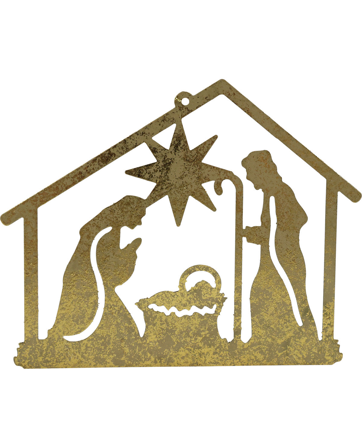 Holy Family Ornament 4.25" Metal