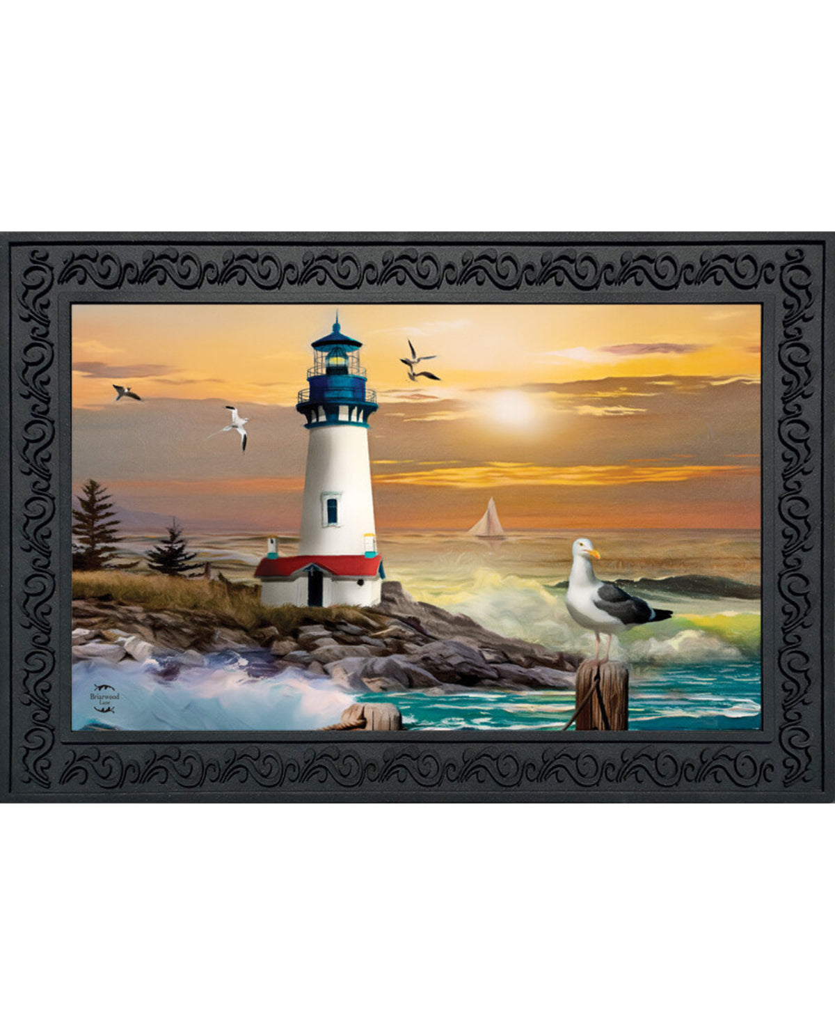 Sunset Lighthouse Doormat