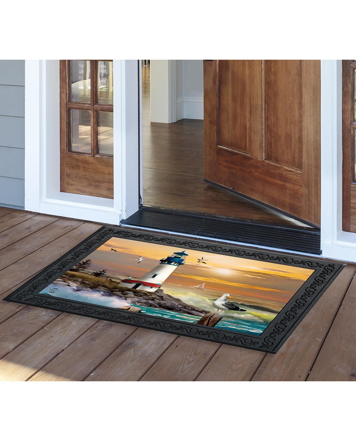 Sunset Lighthouse Doormat