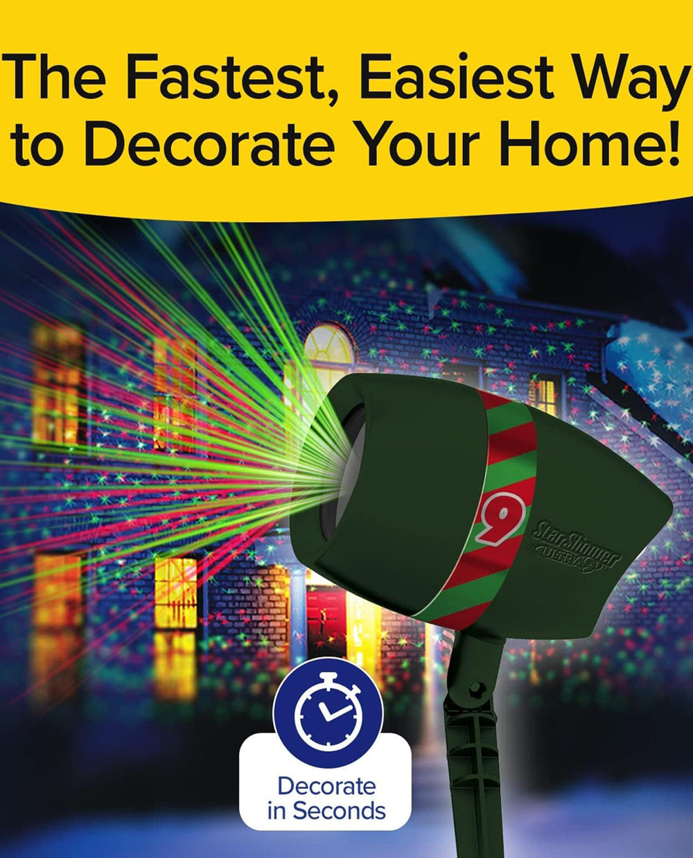 Star Shower Ultra 9: Laser Decorating Projector