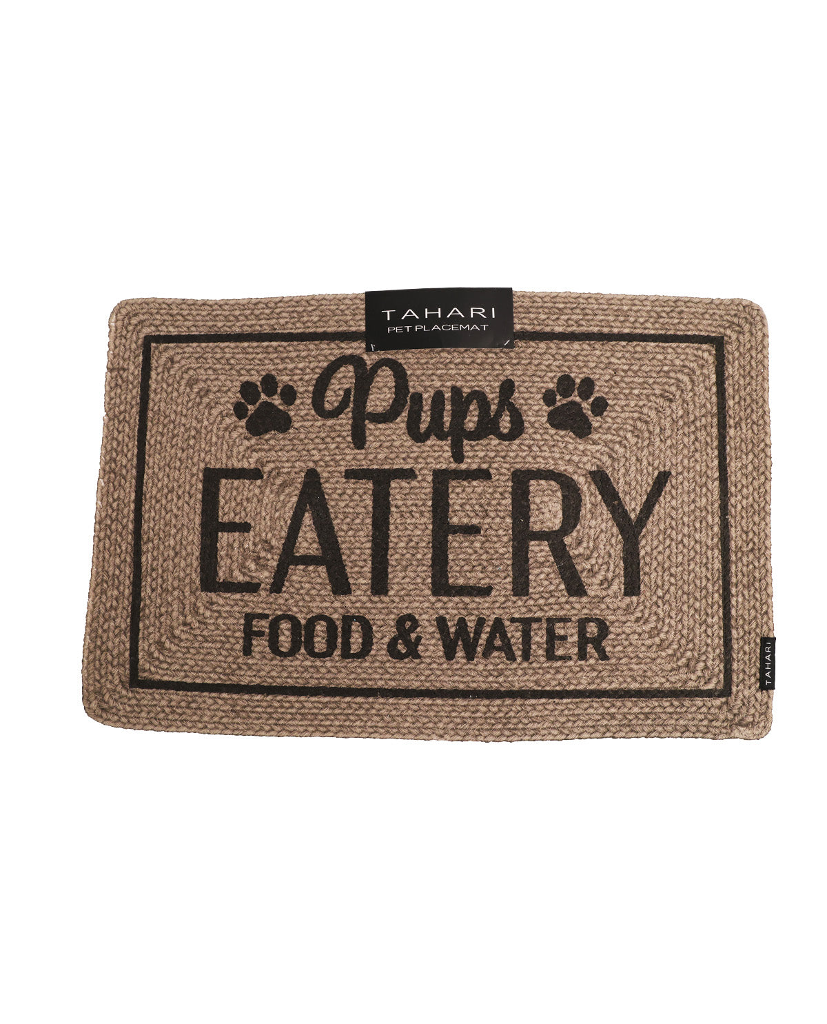 "Pups Eatery" Woven Mat