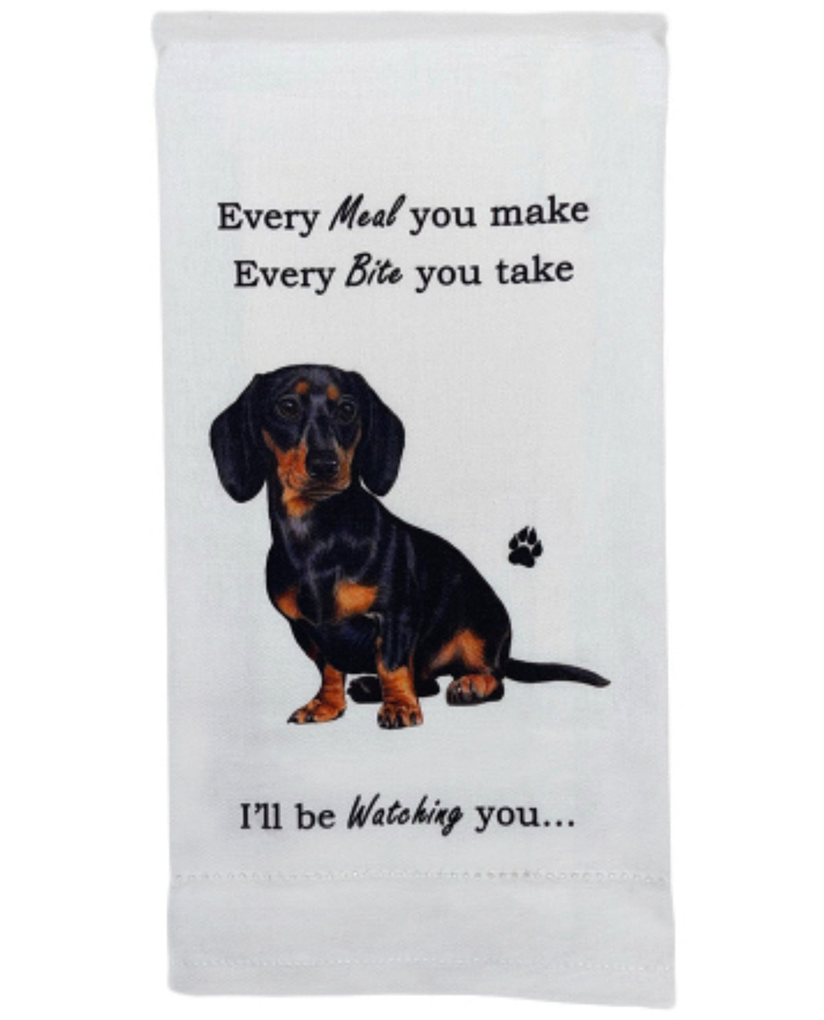 Black Dachshund Kitchen Towel