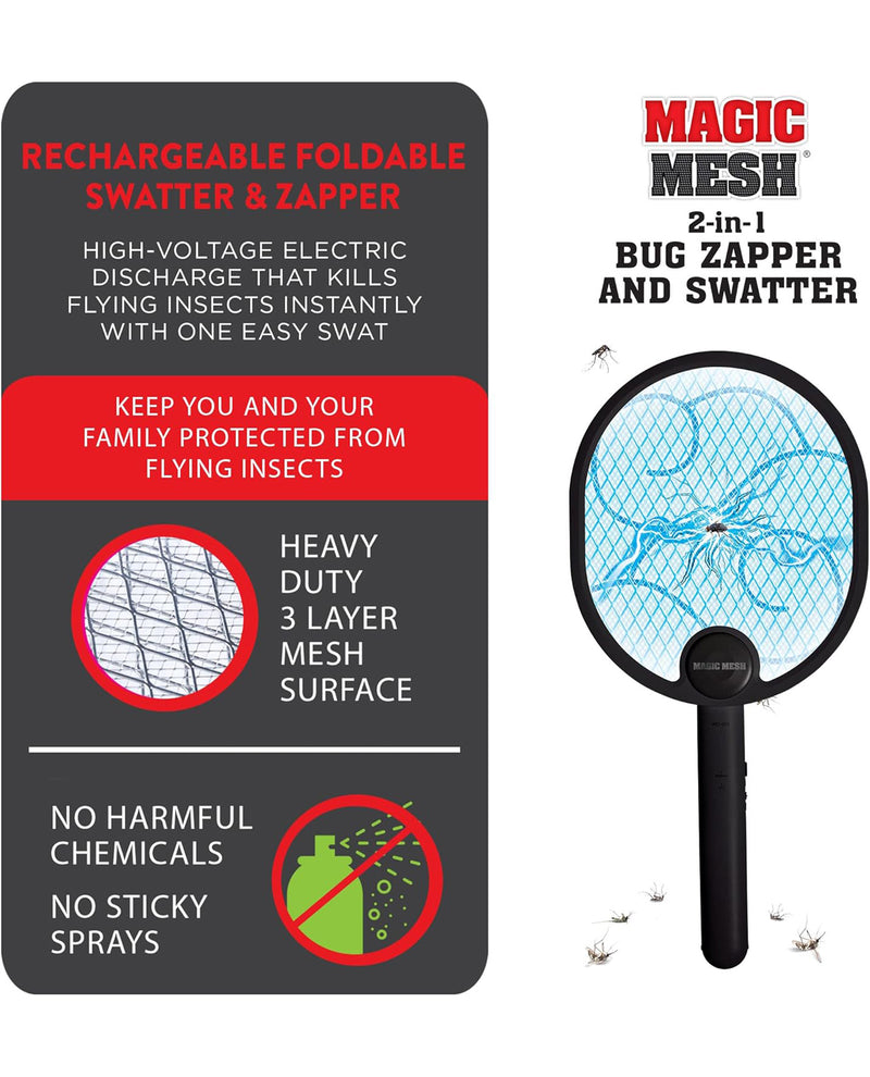 Magic Mesh 2-in-1 Bug Zapper & Swatter