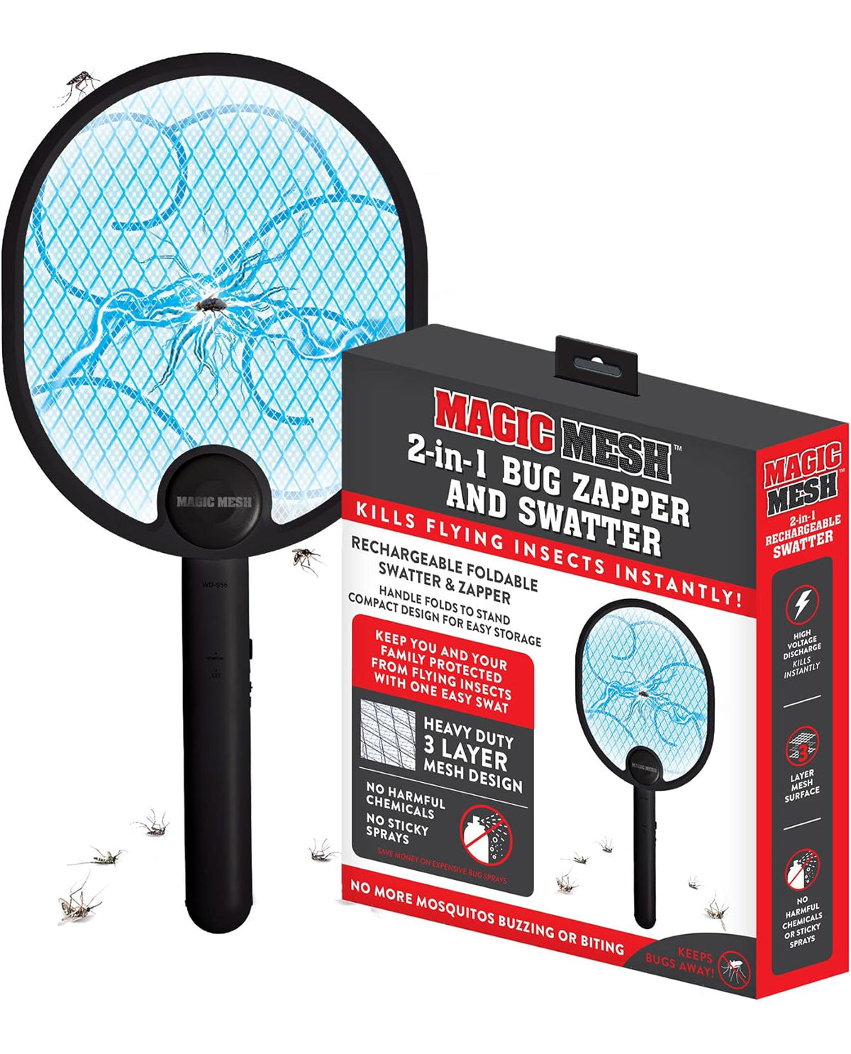 Magic Mesh 2-in-1 Bug Zapper & Swatter