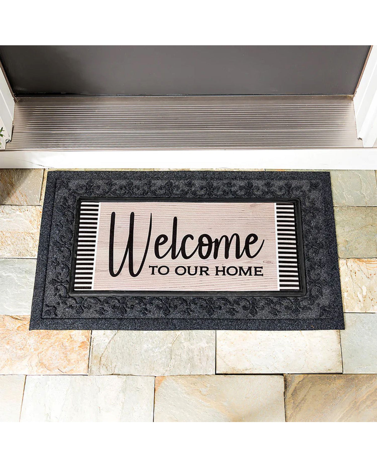 Wood Grain Welcome Sassafras Switch Mat